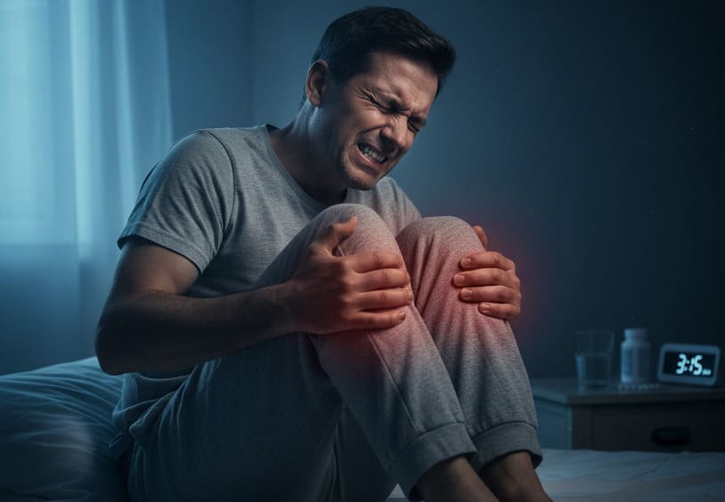 dolore al ginocchio a letto di notte
