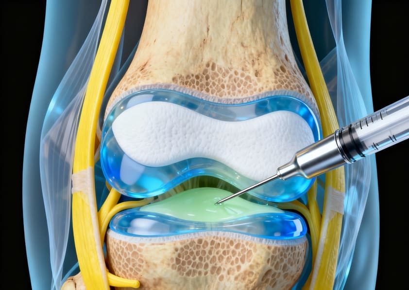 iniezione di acido ialuronico e anatomia del ginocchio
