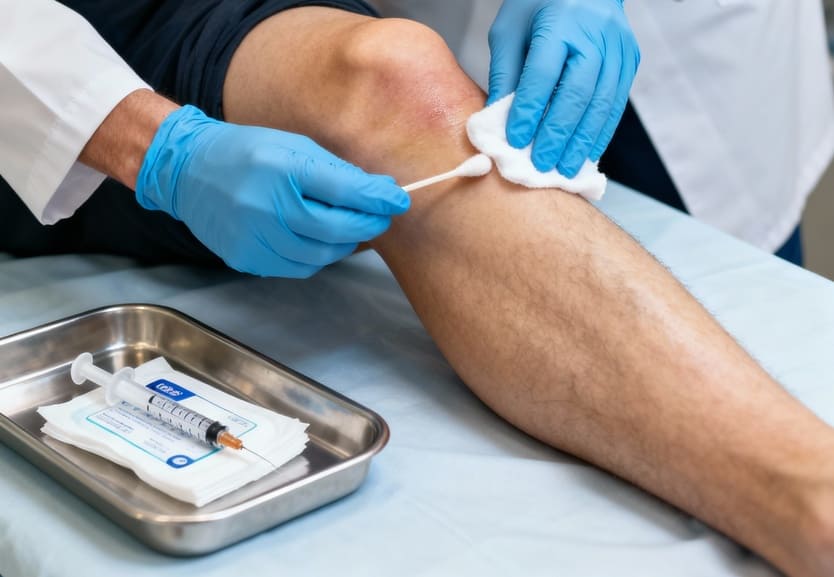 preparazione infiltrazione cortisone ginocchio
